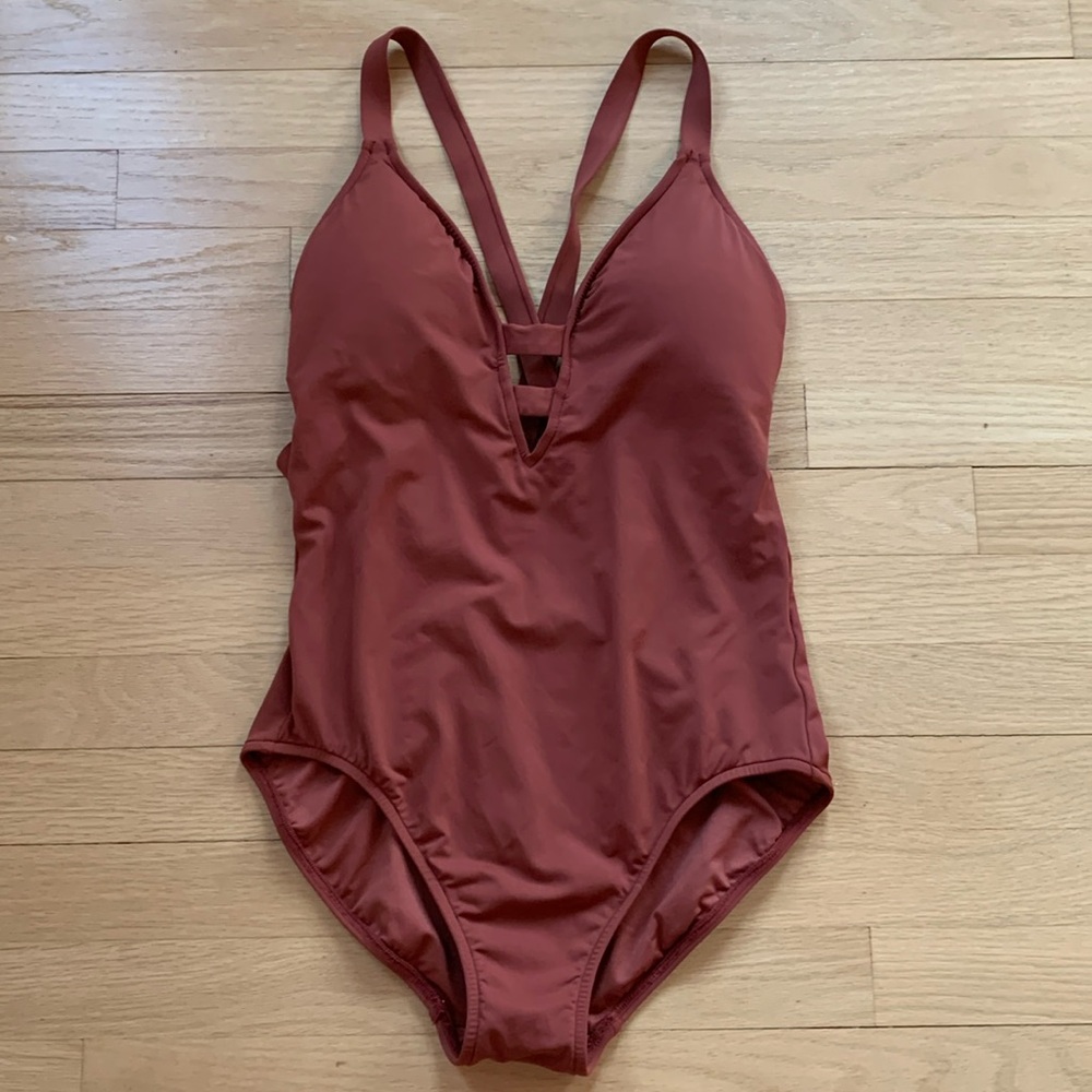 Seafolly Australia One Piece Swimsuit Rust Brown